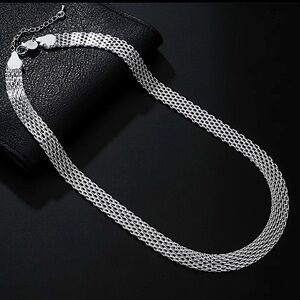 Mesh 10mm Sterling Silver Necklace